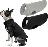 OWBB 2er Hundepullover Fleece kleine Hunde, Warm Hundejacke hundeweste mit Leine Attachment, Winter...