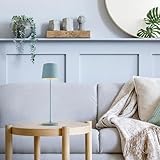 Lightbox 2er-Set LED Tischlampen für Innen & Außen | 37 cm / 23 cm Höhe, Ø 10cm | nordisch blaue...