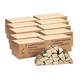 Neandertaler Feuer Brennholz Kaminholz Hartholz – Grillholz 25 cm 30 kg Feuerholz | Holz für...