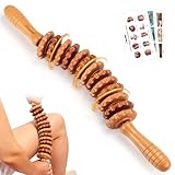 Neues Design Faszienrolle Holz Massagegerät, Faszienstab Roller Wood, Massageroller Mit Griff,...