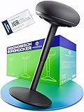 Wohnperle Bürohocker ergonomisch [Zertifiziert] 2in1 Sitzhocker & Stehhocker höhenverstellbar |...