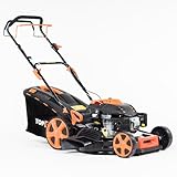 TOP CUT Rasenmäher Benzin mit Antrieb Motor Loncin 196cm³, Schnittbreite 51cm, Korbkapazität 62L,...
