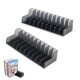 2 PCS CD-Aufbewahrungsgestell, Game Card Box-Ständerhalter mit großer Kapazität für/Slim/PRO,...
