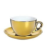 Cilio KP0000215311 ROMA Cappuccinotassen, Porzellan, Gold