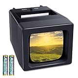 35-mm-Dia-Projektor und Dia-Betrachter, 2-fache Vergrößerung mit LED-Beleuchtung für alte Dias...