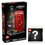 Lego Rote Londoner Telefonzelle mit Polybag-Überaschung, Schreibtisch Deko Set, Ideas (21347)