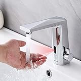 Lonheo Infrarot Sensor Wasserhahn Bad Chrom Automatik Waschtischarmatur Einhebelmischer Waschbecken...