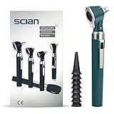 Scian Otoskop Kit – Ear Scope Otoskop mit LED Licht, 3 fache Vergrößerung, 4 Speculum Tips...