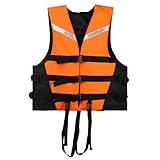 Feststoff Rettungsweste Erwachsene Feststoffweste Orange Schwimmweste Schwimmjacke zum Angeln Segeln...