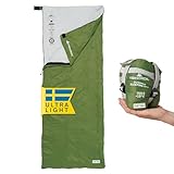 Trinordic 700g Ultraleicht Deckenschlafsack – mit Anti-Klemm-Reißverschluss – Kompakte...