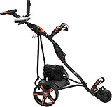 BeeGon Golf Elektro-Golftrolley GT-S500T Pro Black-Red mit 33Ah Blei-Batterie