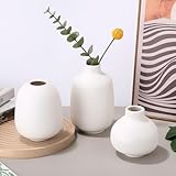 Kleines Keramikvasen Set 3 TLG, Keramik Vasen Set 3pcs, Moderne Deko Vase für Blumensträuße,...