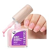 Gelike ec Nagelhärter Wachstums Nagel Rillenfüller: 6 in 1 Sheer Pink Nagelverstärker Reparatur...