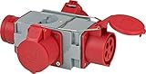 Brennenstuhl CEE Adapter Stromverteiler IP44 (1x CEE Stecker 400V/16A und 3x CEE Steckdosen...