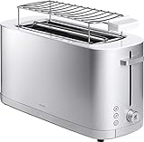 ZWILLING Enfinigy Toaster mit 2 langen Schlitzen, 1.800 Watt, abnehmbarer Brötchenaufsatz und...