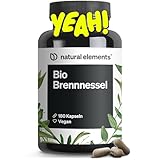 natural elements Bio Brennnessel – 180 Kapseln – 10:1 Brennnesselblattextrakt – vegan,...