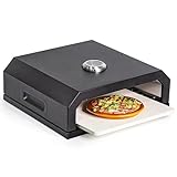 Tragbarer Pizza-Maker – Multifunktionaler Grillofen mit Thermometer, passend für Holzkohle- und...