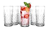 Glasmark Krosno Wassergläser Gläser Trinkgläser Set Longdrink Cocktail Gin Wasser...