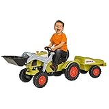 BIG - Claas Celtis Loader mit Anhänger - Kindertrettraktoren, Spielfahrzeug mit...