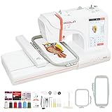 POOLIN EOC05 Stickmaschine computergesteuert 10 x 23,5 cm große Stickfläche fuir kleidung, 18 cm...