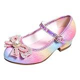 Rutsch Kinderschuhe mit glänzenden Sandalen Prinzessin Schuhe Bogen High Heels zeigen Prinzessin...