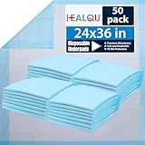 Healqu Einweg Inkontinenzunterlage für Betten - 60 x 90cm, 50 Stück - Inkontinenz Bettunterlage...