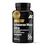 Schwarze Maca Kapseln Hochdosiert 50.000 mg 100:1 – Black Root Extract mit Zink, Vitamin B6 &...