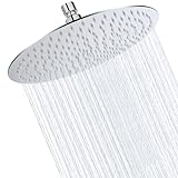 Duschkopf Regendusche 10 Zoll, Rundes Regenduschkopf Ø25cm aus Edelstahl, Selbstreinigende...