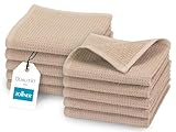 ZOLLNER 10er Set Seiftücher in 30x30 cm - langlebige Handtücher in beige - mit praktischem...
