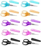 10 Stück Mini Allzweckscheren aus Edelstahl – Kleine Scharfe Bastelscheren mit Schutzkappe, 3,5...