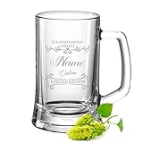 GRAVURZEILE Bierkrug mit Gravur - Zur Perfektion gereift - Personalisiert mit Namen & Datum -...