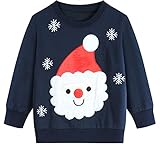 EULLA Kinder Mädchen Weihnachts Sweatshirts Pullover Warme Weihnachtspuli für Baby 1-7 Jahre...
