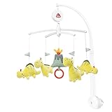 Fehn Musik-Mobile Happy Dino – Aufzieh-Mobile mit Spieluhr-Melodie „Brahms Wiegenlied“ und...