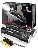 Maxesla LED Taschenlampe, 3000 Lumen Extrem Hell LED Taschenlampen, Zoombare Camping Handlampe mit 5...