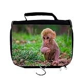 Schönes Make-up-Koffer für Babys, Affen-Motiv, für Neugeborene, mit Gras-Dschungel-Hintergrund,...
