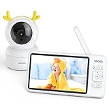 Vacos Babyphone mit Kamera und Audio, 720P 5'' Farb-LCD 4000mAh Akku, SD-Kartenslot, Temperatur- &...