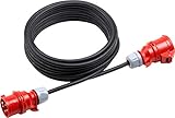 Meister CEE-Verlängerung - 10 m Kabel - Hochwertige Gummileitung H07RN-F5G 1,5 mm² - 16 A / 400 V...