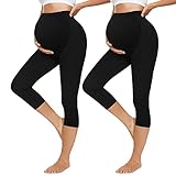 Umstandsleggings über dem Bauch, nicht durchsichtig, zum Anheben des Pos, weich, Workout, Lounge,...