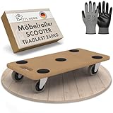 TTL Home Möbelroller Scooter 58x30x11cm - 250kg Traglast Rollbrett & Transportroller mit 360°...