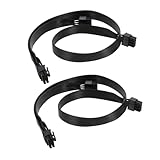 HOMSFOU 2 Stück Pcie Verlängerungskabel Pin Dual Pin Langlebiges Kupfergeflecht Niedriger für...