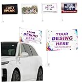 Personalisierte Autoflaggen 18 x 12in Individuelle Hofflaggen Dekoration, Entwerfen Sie Ihr Eigenes...