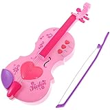 Kisangel Kunststoff Geige Spielzeug Kinder Rosa Geige Spielzeug Kinder Spielzeug Geige Kleine Geige...