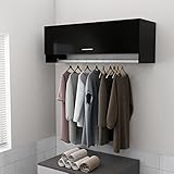 ShCuShan Kleiderschrank Schwarz 100x32,5x35 cm KinderkleiderschräNke Wardrobe Bedroom Schrank...