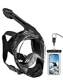 VGKE Vollgesichts-Schnorchelmaske für Erwachsene, 180-Grad-HD-Panoramablick, Tauchmaske mit...