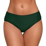 Halcurt Bikinihose Damen Mittelhohe Bund Schwimmhose Schnell Trocknende Badehose Strand Surf Bikini...