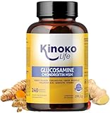 Kinoko life Glucosamin und Chondroitin – 240 Kapseln mit MSM, Meereskollagen, Hyaluronsäure,...