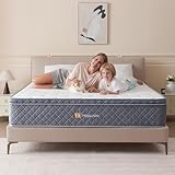 Hiepunos Matratze 200x200 cm Taschenfederkernmatratze mit Komfortschaum Hybridmatratze...