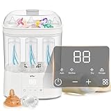 Bear 2025 Sterilisator für Babyflaschen mit Trocknungsfunktion, 4-in-1 Auto-Flaschen Sterilisator...