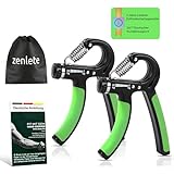 zenlete Profi Fitness Handtrainer, 2-er Set Fingerhantel einstellbar von 5-60 kg, Fingertrainer...