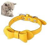 CORHAD Katze Bowknot Kragen Pu Hundehalsband Haustier Pu Kragen Haustier Hundehalsband Haustier...